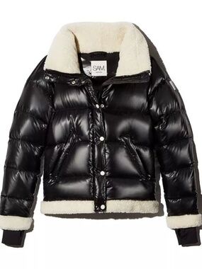 SAM. NY Gigi Real Lamb Shearlg Trim Down Filled Jacket - size XS